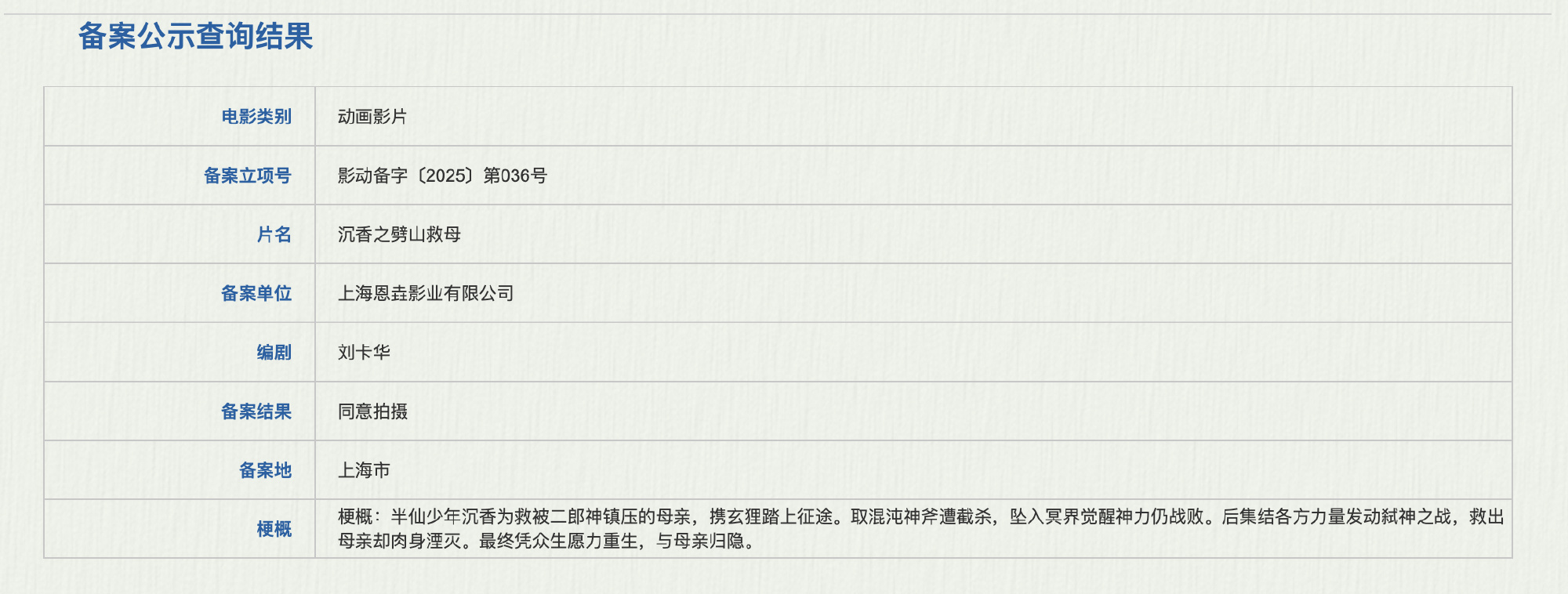 《沉香之劈山救母》立项！讲述中国传统民间故事